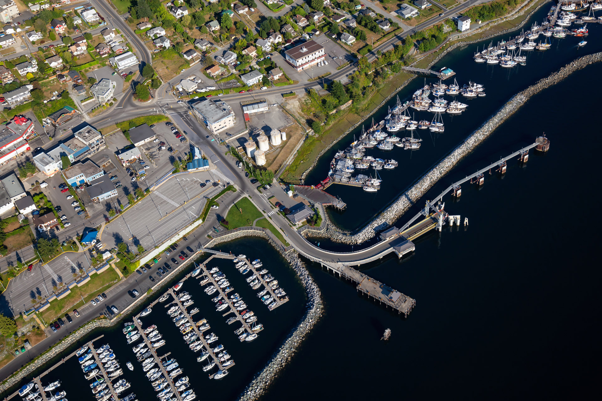 aerial shot of powell river